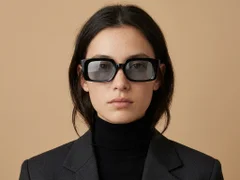 BS2607-0485_Black_Rectangular_Acetate_sunglasses_corner-tryon_female