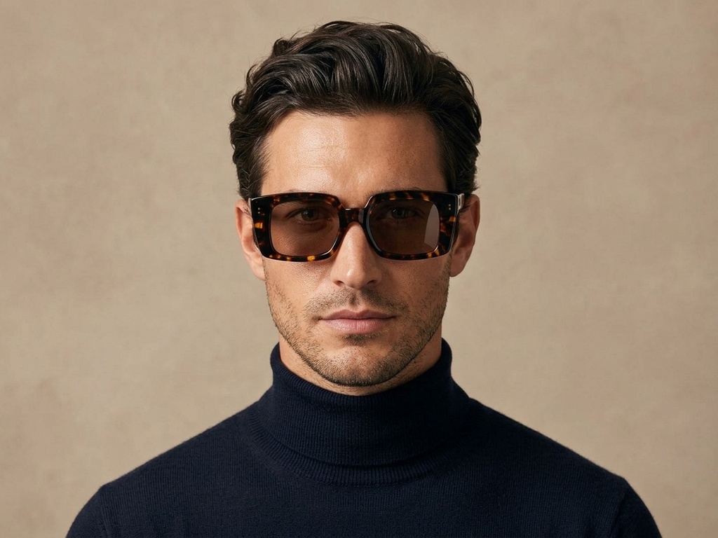 BS2607-0486_Tortoiseshell_Rectangular_Acetate_sunglasses_corner-tryon_male