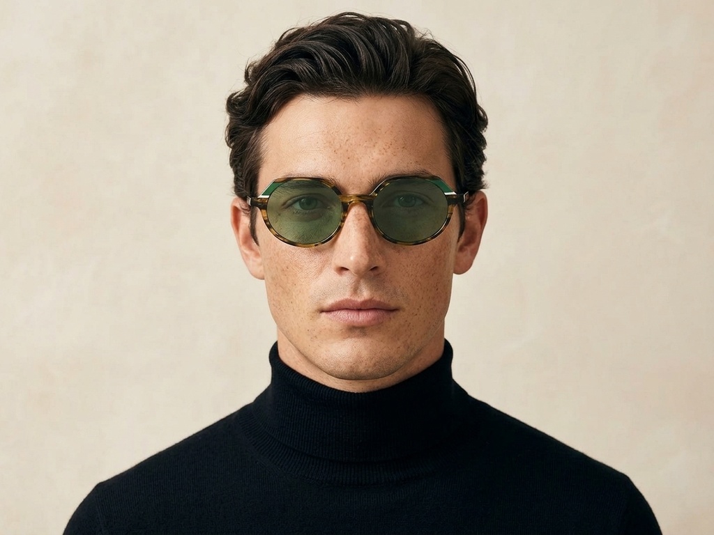 BS2607-0489_Tortoiseshell_Geometric_Acetate_sunglasses_corner-tryon_male