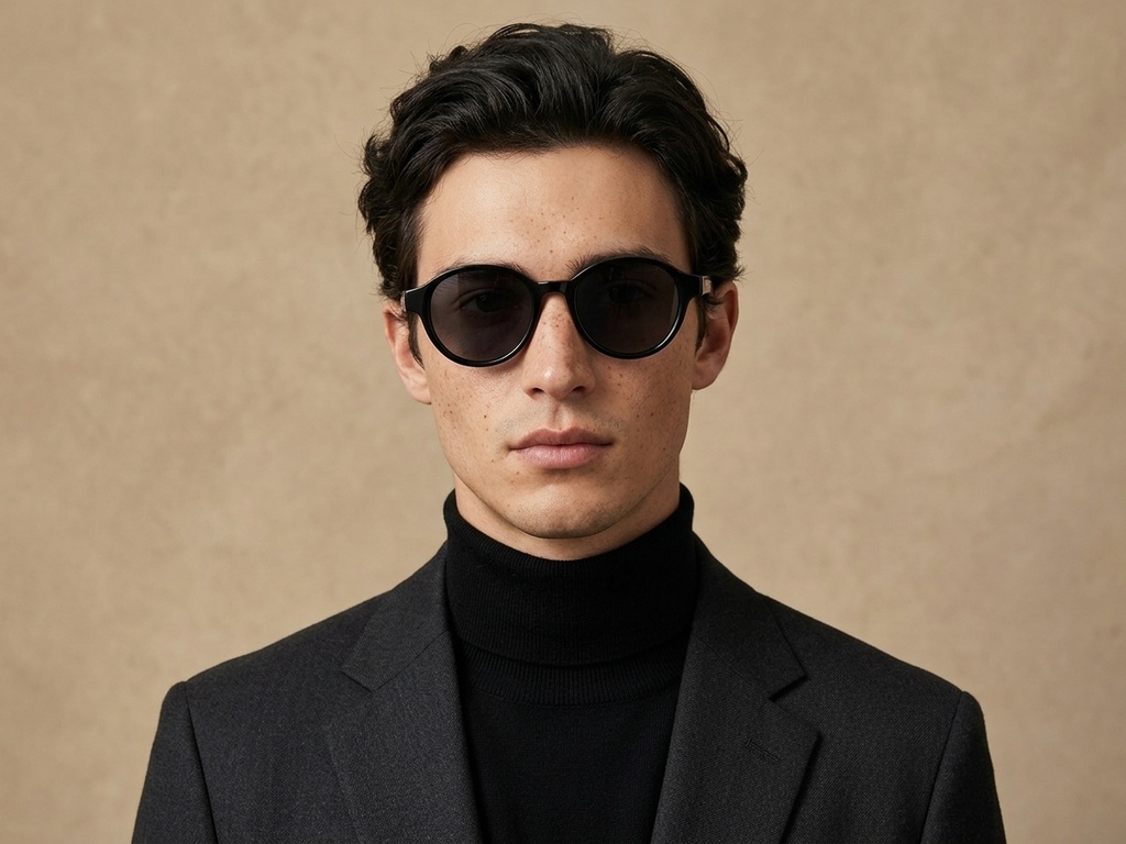 BS2607-0515_Black_Round_Acetate_sunglasses-tryon_male