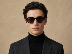 BS2607-0515_Black_Round_Acetate_sunglasses-tryon_male