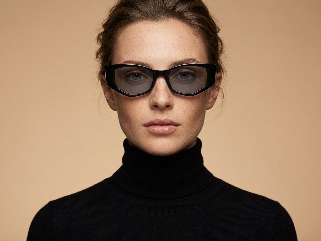 BS2607-0533_Black_Geometric_Acetate_sunglasses-tryon_female