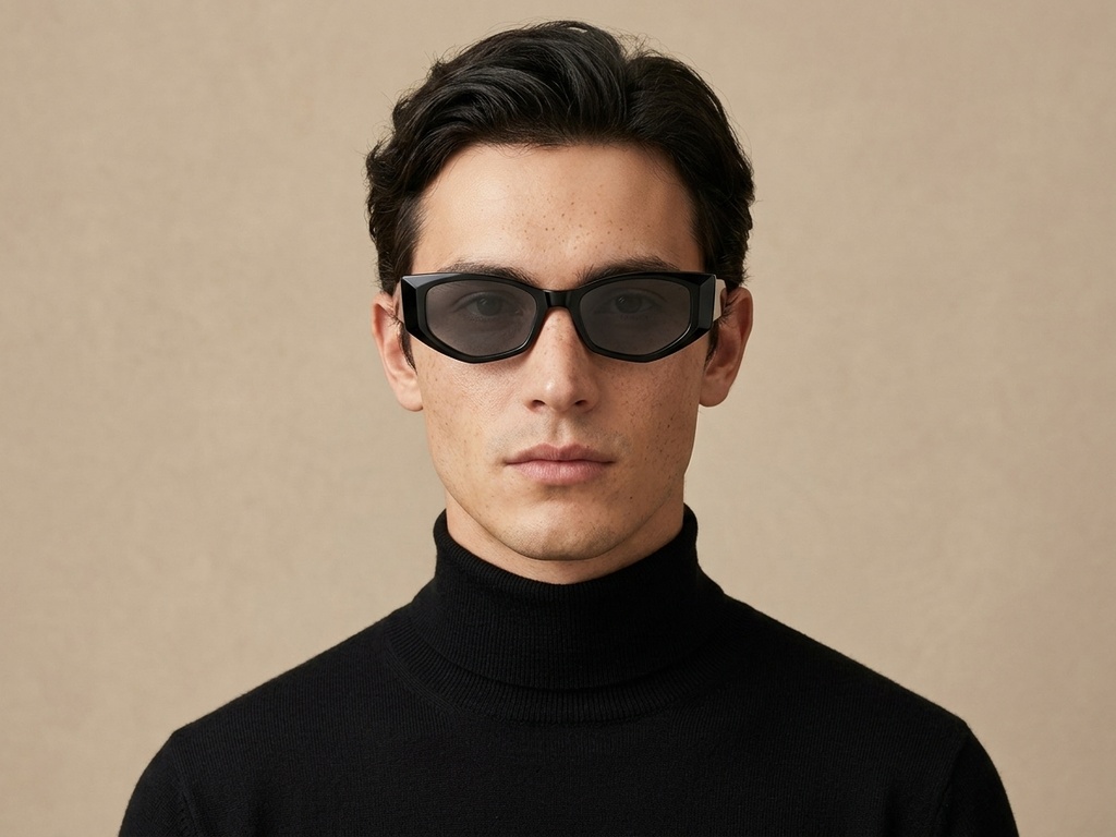 BS2607-0533_Black_Geometric_Acetate_sunglasses-tryon_male