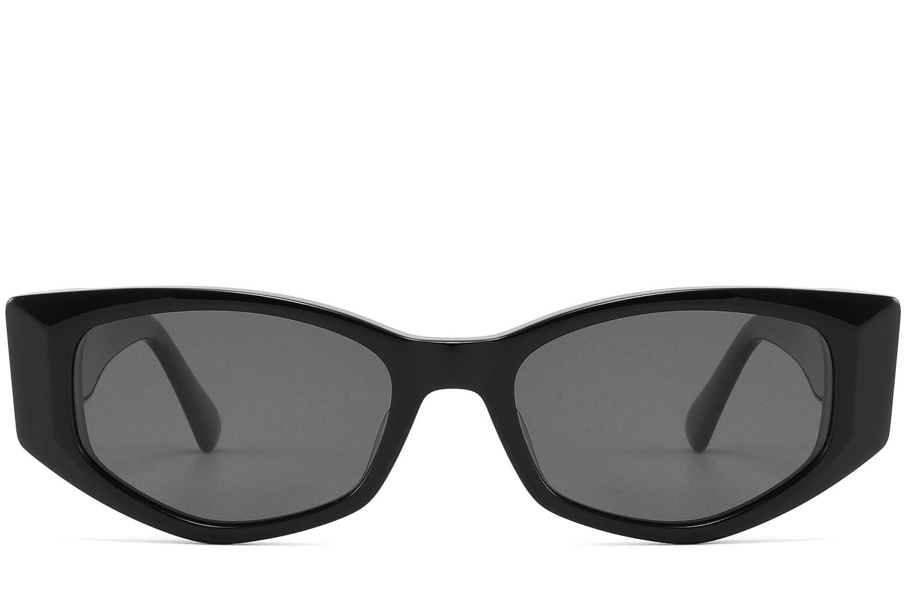 BS2607-0533_Black_Geometric_Acetate_sunglasses_front