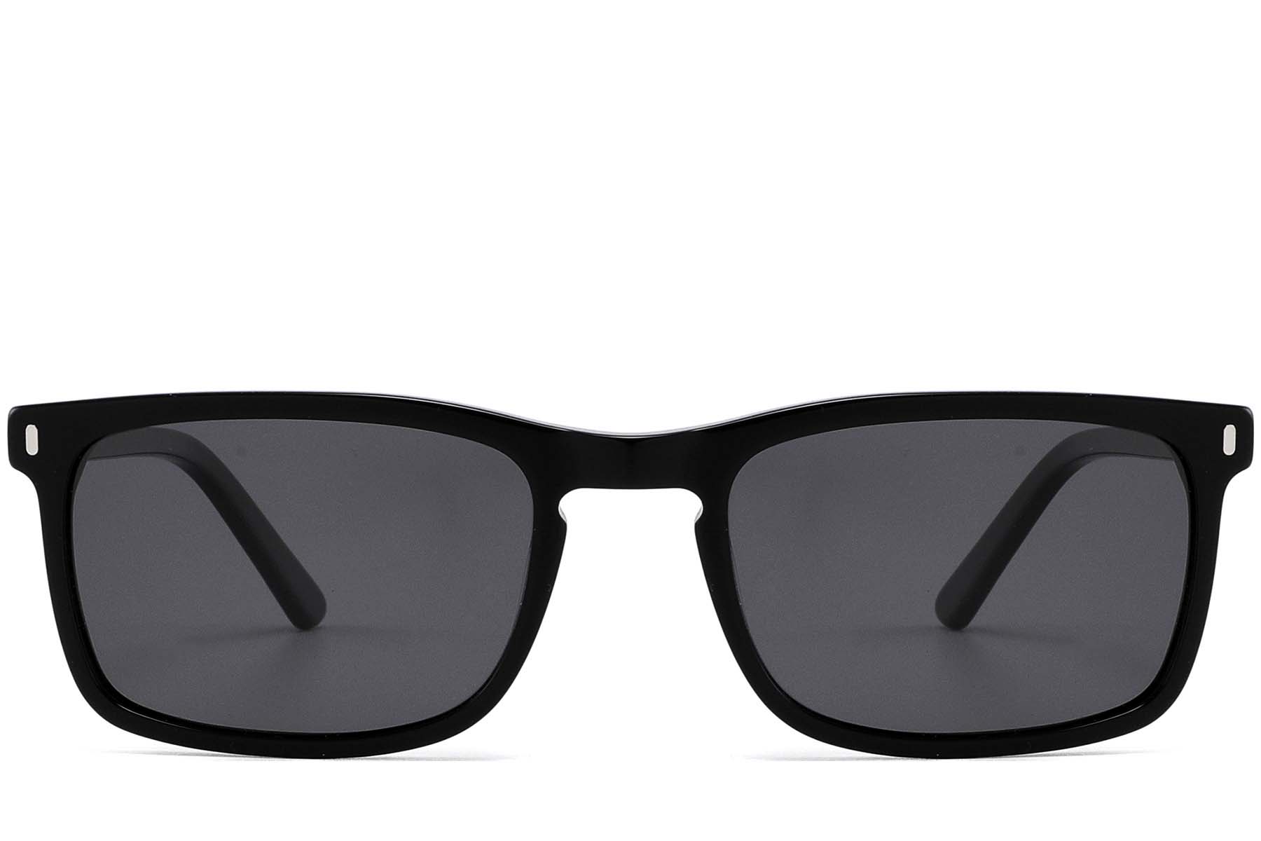 BS2607-0535_Black_Rectangular_Acetate_sunglasses_front