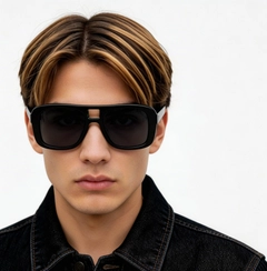 BS2607-0541_Black_Aviator_Acetate_sunglasses_model