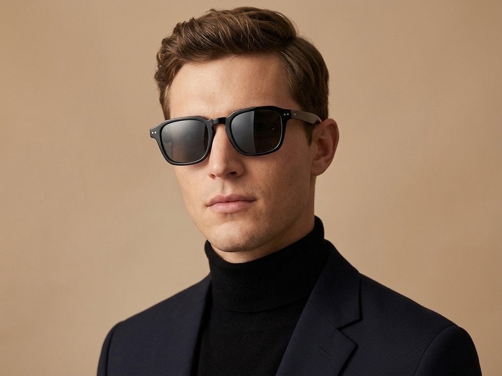BS2607-0574_Black_Rectangular_Acetate_sunglasses-tryon_male