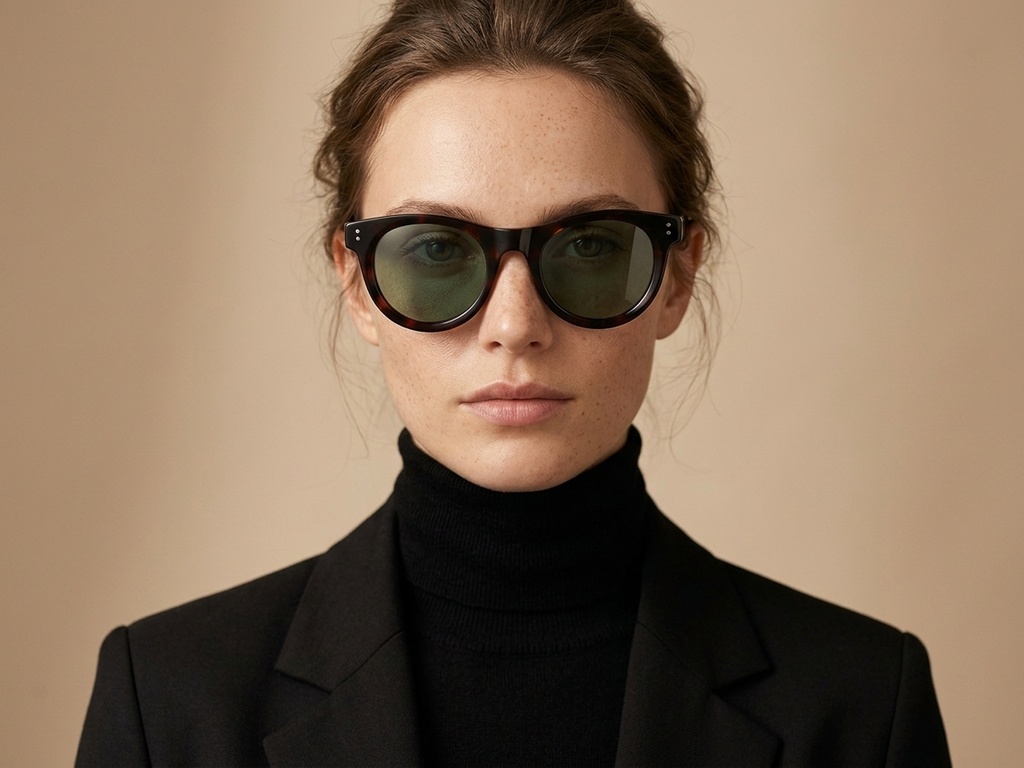 BS2607-0585_Tortoiseshell_Round_Acetate_sunglasses-tryon_female