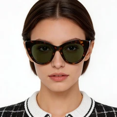 Gafas de sol de acetato con forma de mariposa y carey n.° BS2607-0587