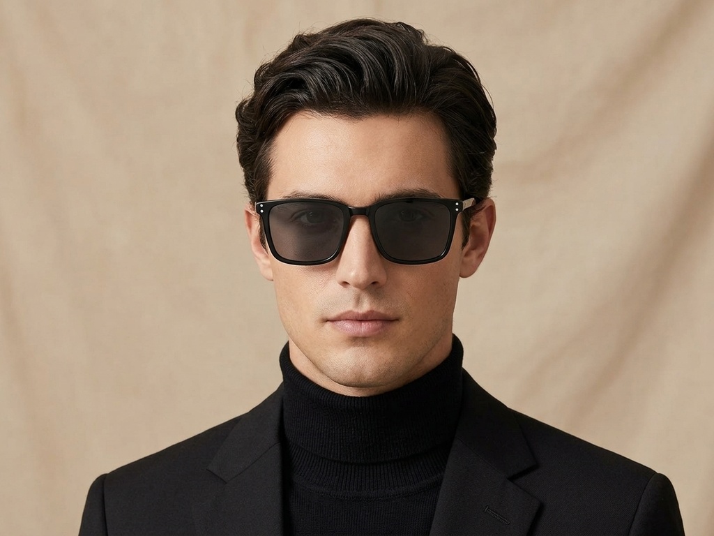 BS2607-0598_Black_Rectangular_Acetate_sunglasses-tryon_male