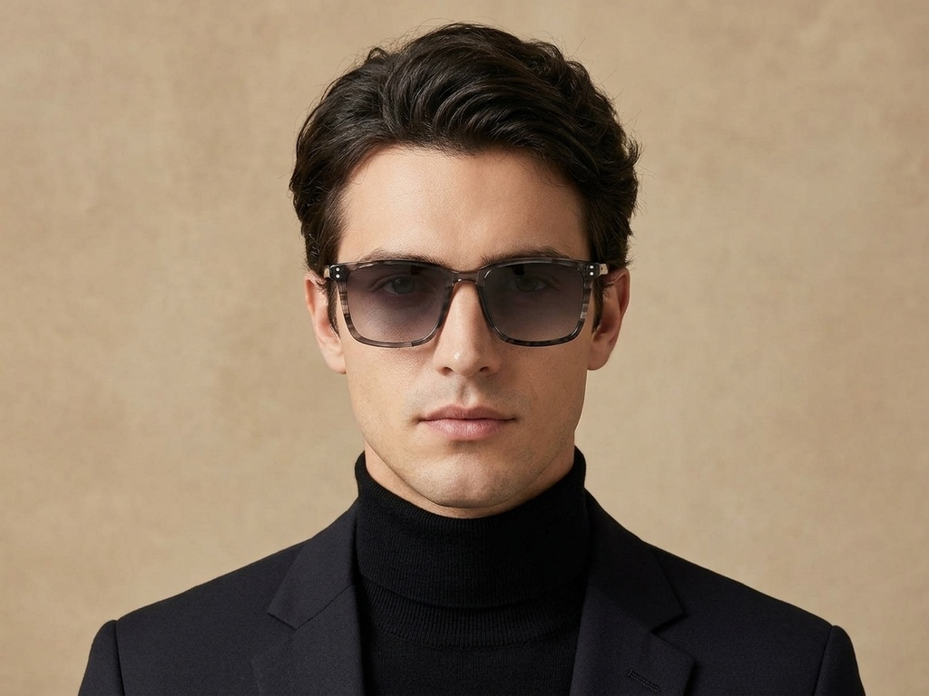 BS2607-0600_Black_Rectangular_Acetate_sunglasses-tryon_male