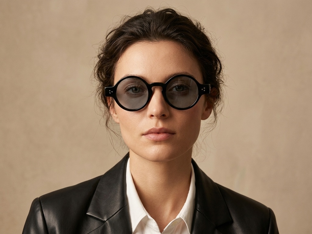 BS2607-0603_Black_Round_Acetate_sunglasses-tryon_female