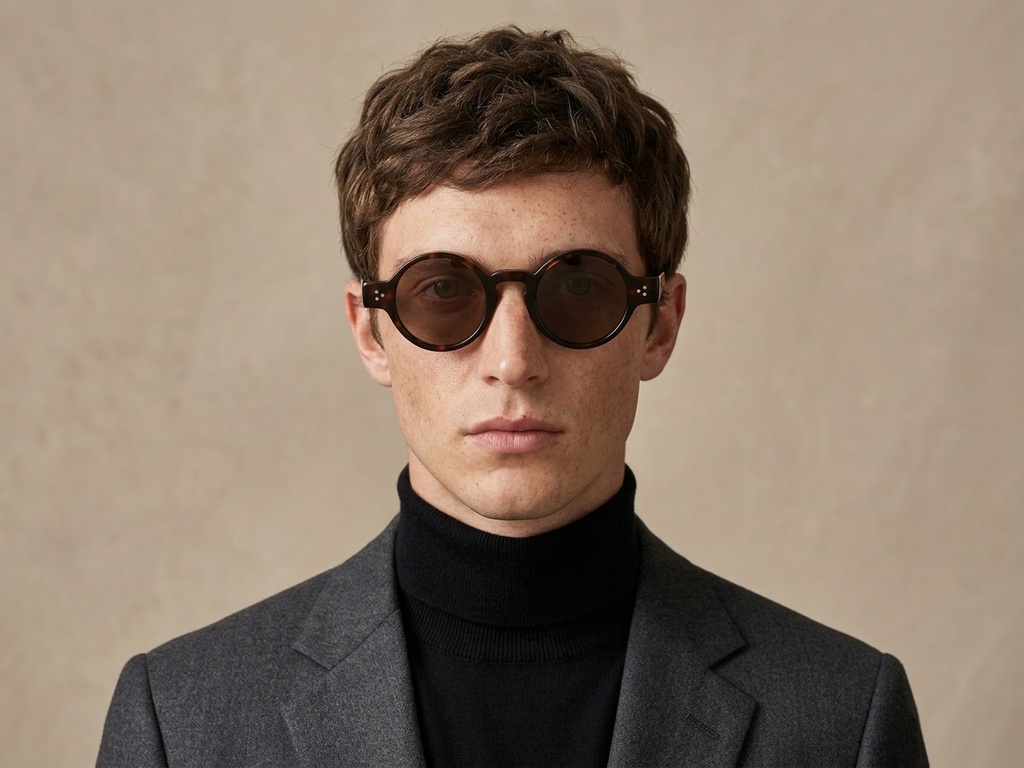 BS2607-0604_Tortoiseshell_Round_Acetate_sunglasses-tryon_male