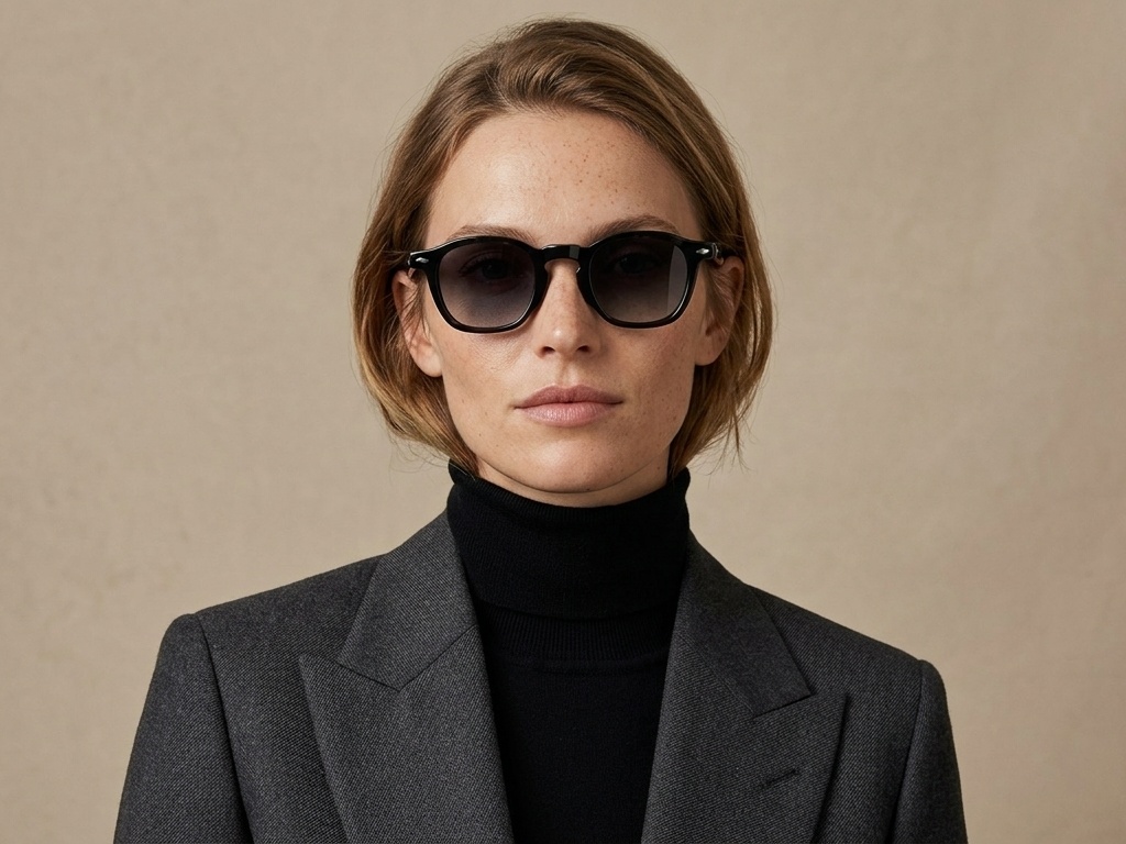 BS2607-0607_Black_Rectangular_Acetate_sunglasses-tryon_female