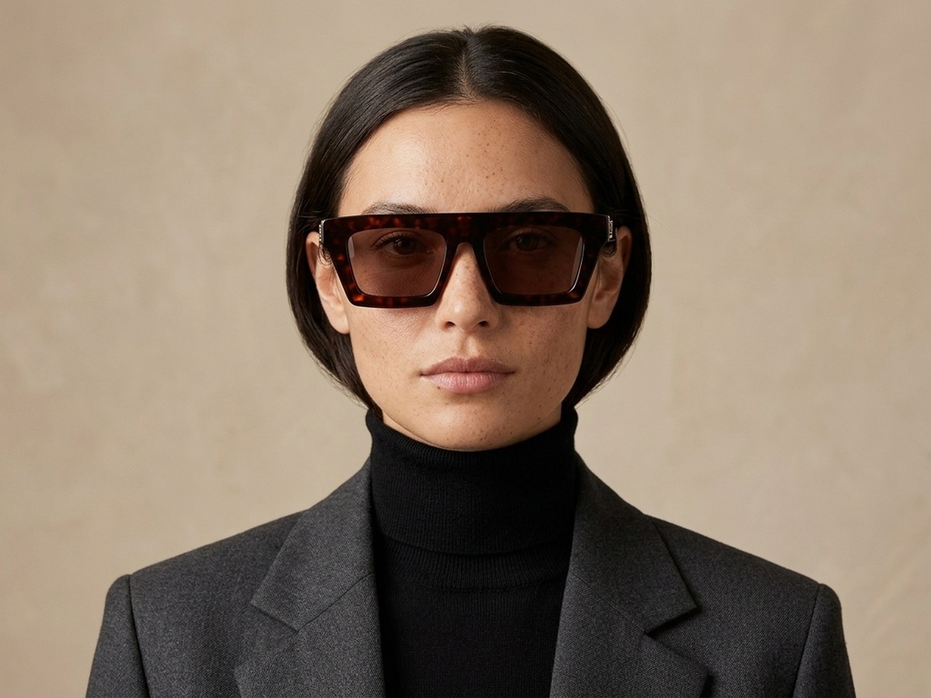 BS2607-0614_Tortoiseshell_Rectangular_Acetate_sunglasses-tryon_female