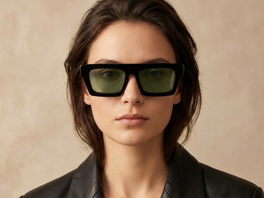 BS2607-0615_Black_Rectangular_Acetate_sunglasses-tryon_female