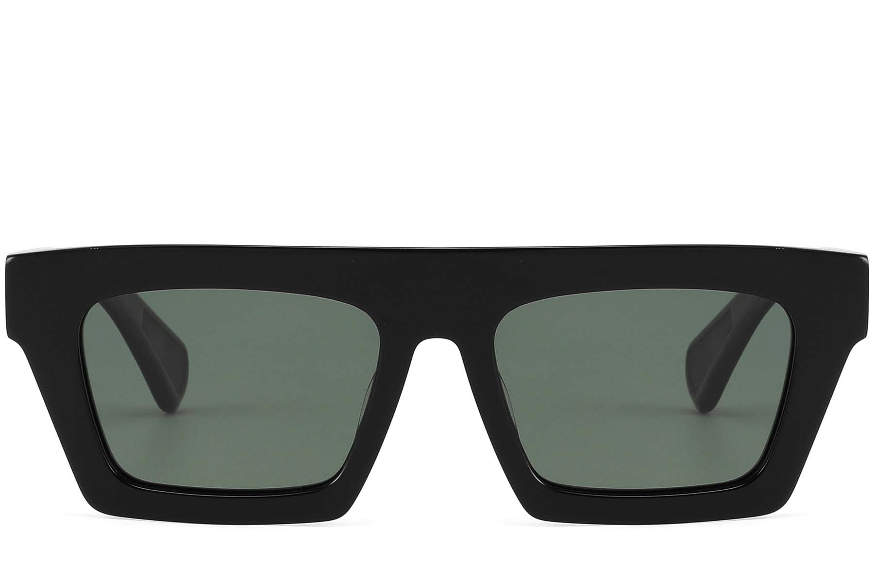 BS2607-0615_Black_Rectangular_Acetate_sunglasses_front