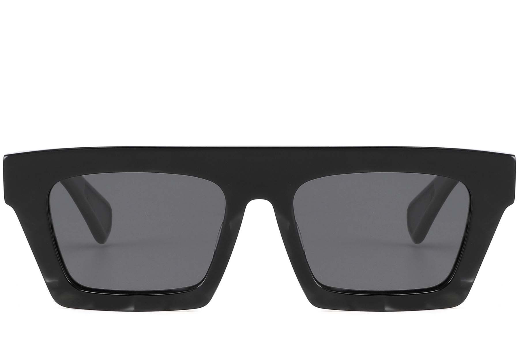 BS2607-0616_Black_Rectangular_Acetate_sunglasses_front