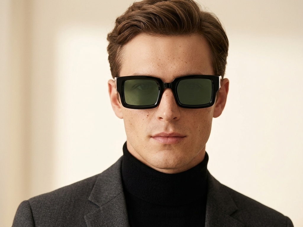 BS2607-0619_Black_Rectangular_Acetate_sunglasses-tryon_male