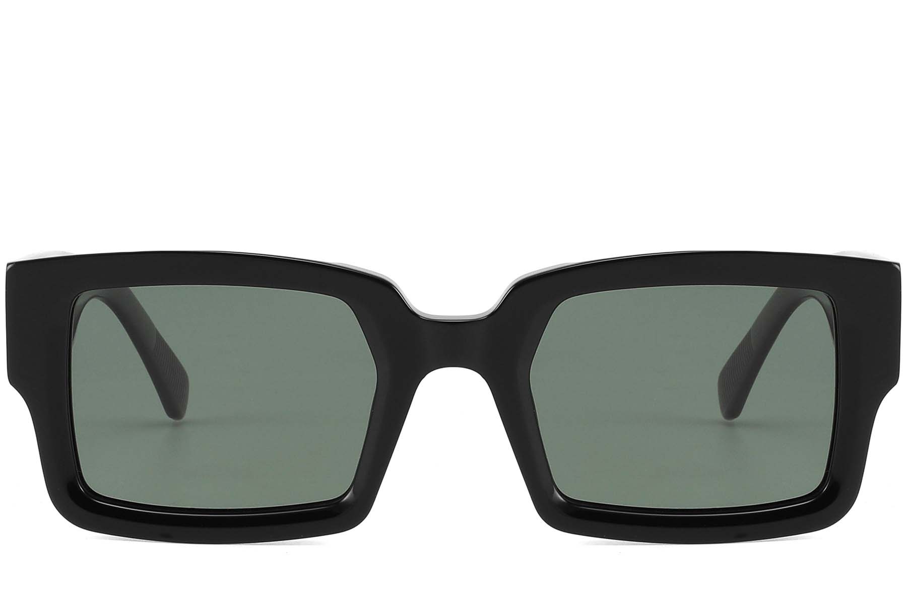 BS2607-0619_Black_Rectangular_Acetate_sunglasses_front