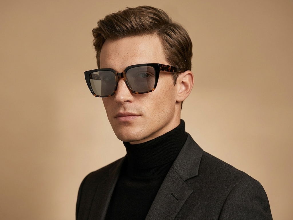 BS2607-0622_Tortoiseshell_Rectangular_Acetate_sunglasses-tryon_male