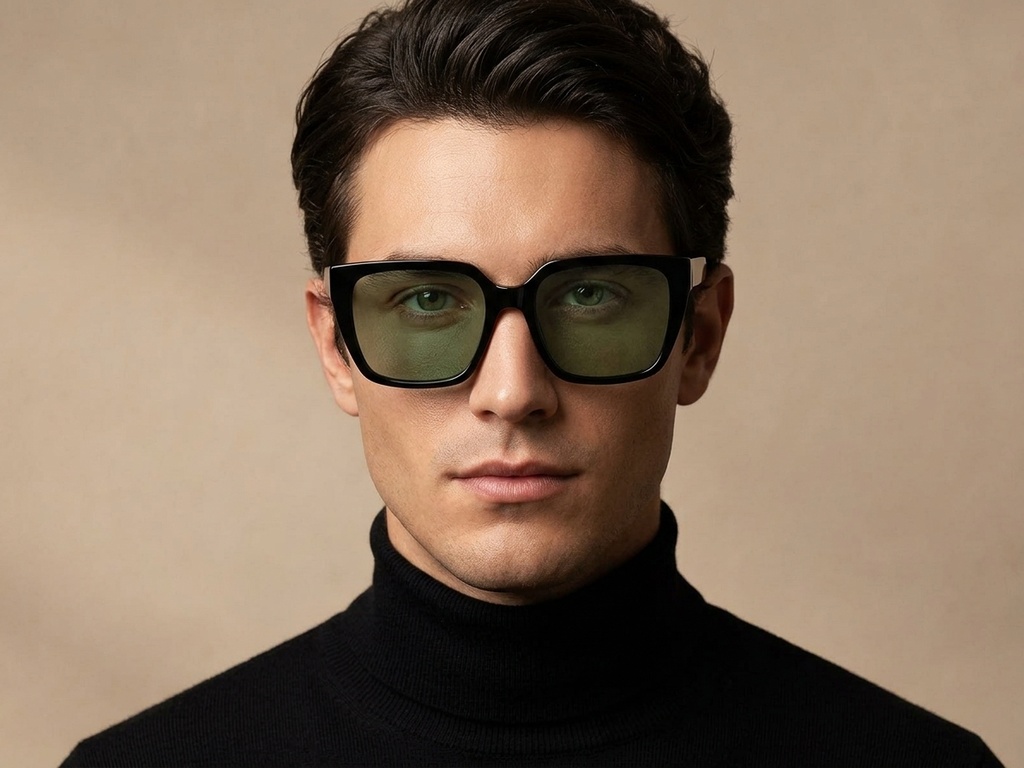 BS2607-0623_Black_Rectangular_Acetate_sunglasses-tryon_male