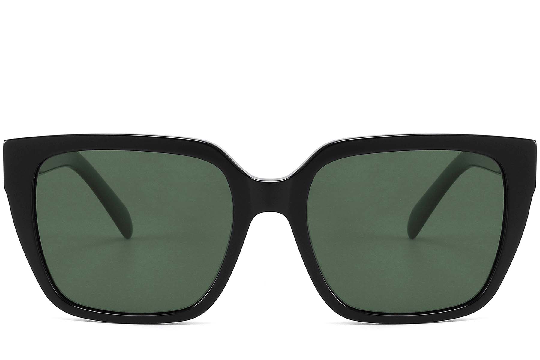 BS2607-0623_Black_Rectangular_Acetate_sunglasses_front