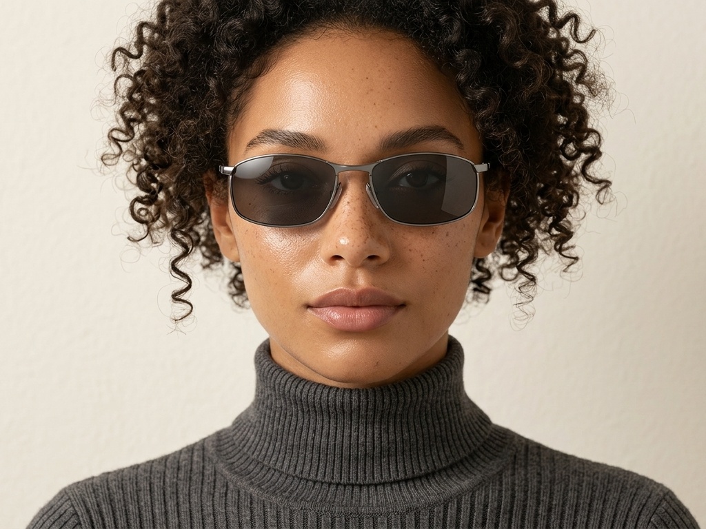 BS2607-0626_Grey_Oval_Metal_Polarized Sunglasses-tryon_female