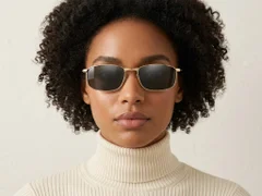 BS2607-0627_Golden_Oval_Metal_Polarized Sunglasses-tryon_female