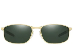 BS2607-0628_Golden_Oval_Metal_Polarized Sunglasses_front