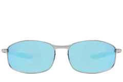 BS2607-0630_Silver_Oval_Metal_Polarized Sunglasses_front