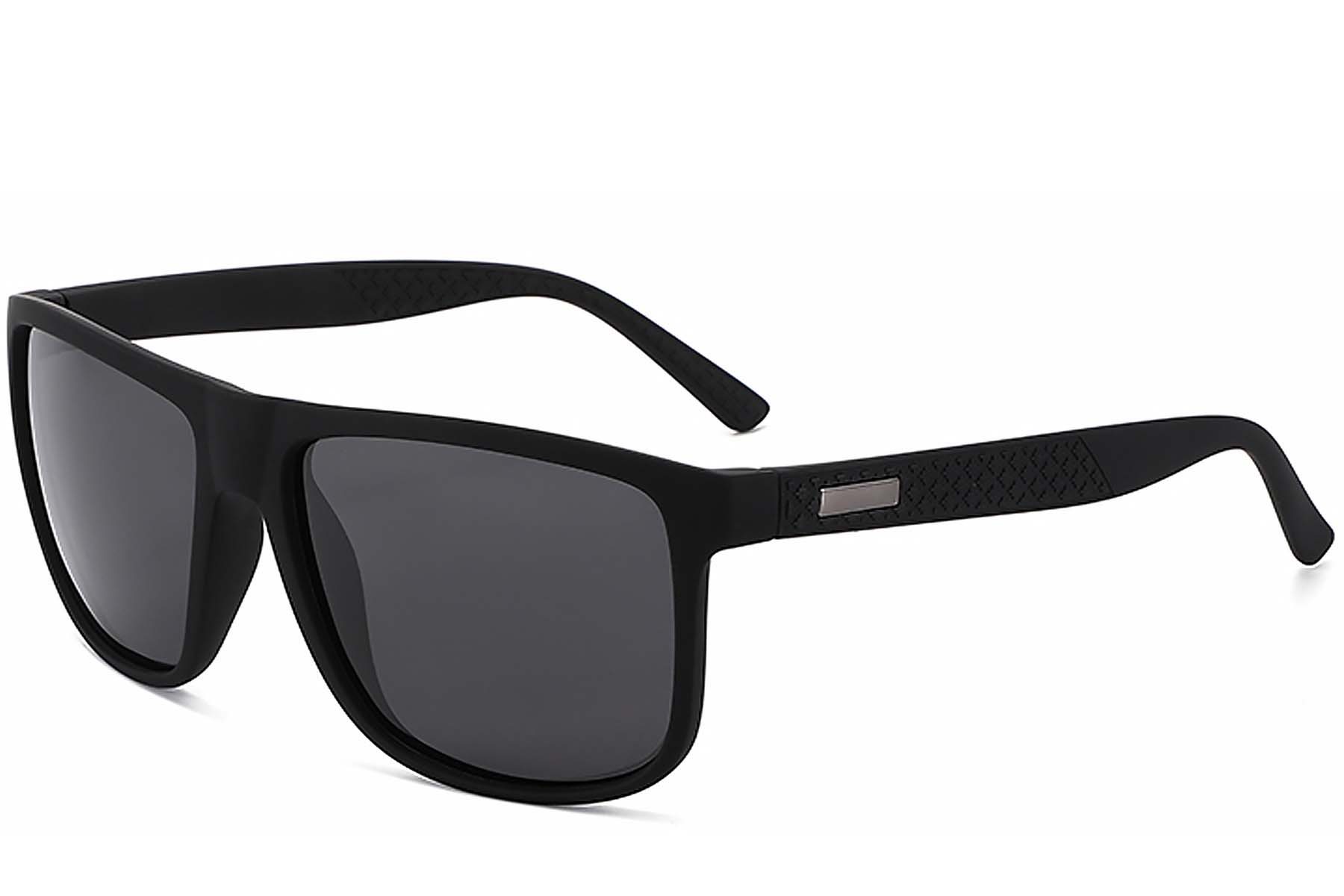BS2607-0632_Black_Rectangular_Plastic_Polarized Sunglasses_corner