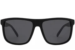 BS2607-0632_Black_Rectangular_Plastic_Polarized Sunglasses_front