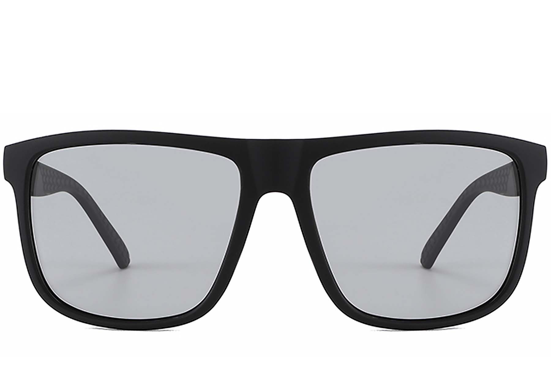 BS2607-0635_Black_Rectangular_Plastic_Polarized Photochromic Glasses_front