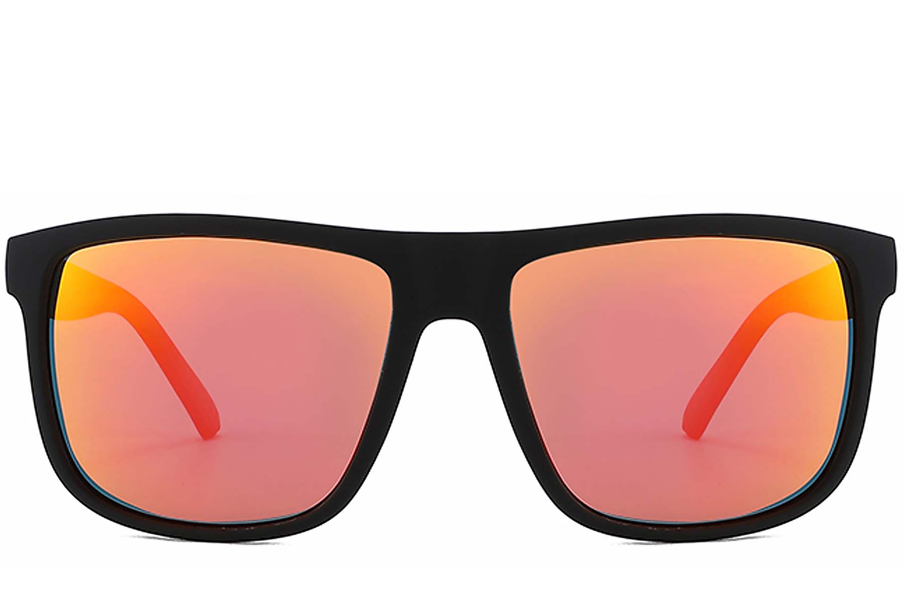 BS2607-0636_Black_Rectangular_Plastic_Polarized Photochromic Glasses_front