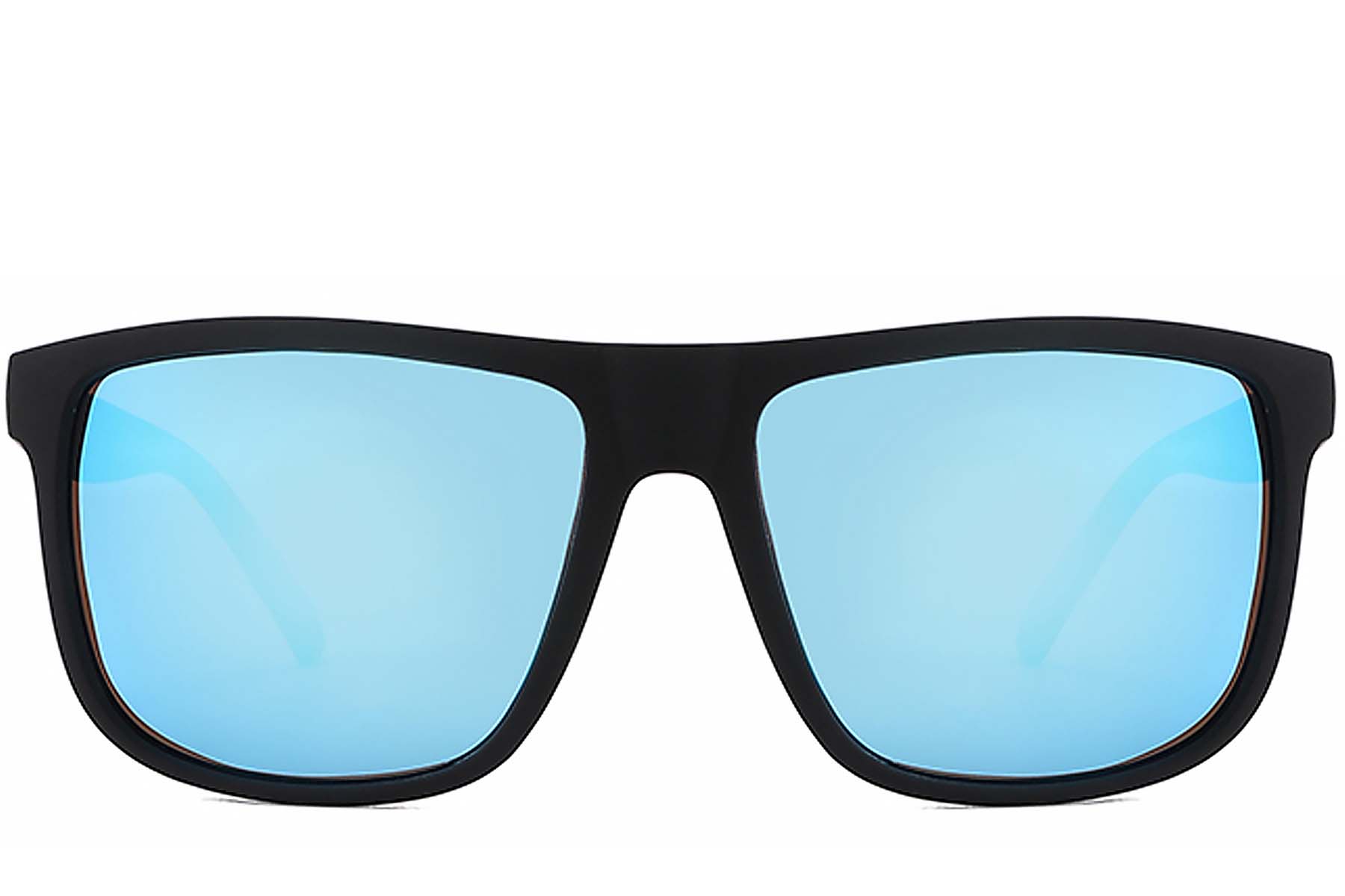 BS2607-0637_Black_Rectangular_Plastic_Polarized Photochromic Glasses_front