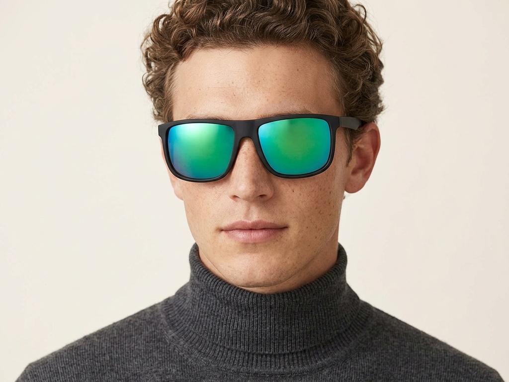 BS2607-0638_Black_Rectangular_Plastic_Polarized Photochromic Glasses-tryon_male