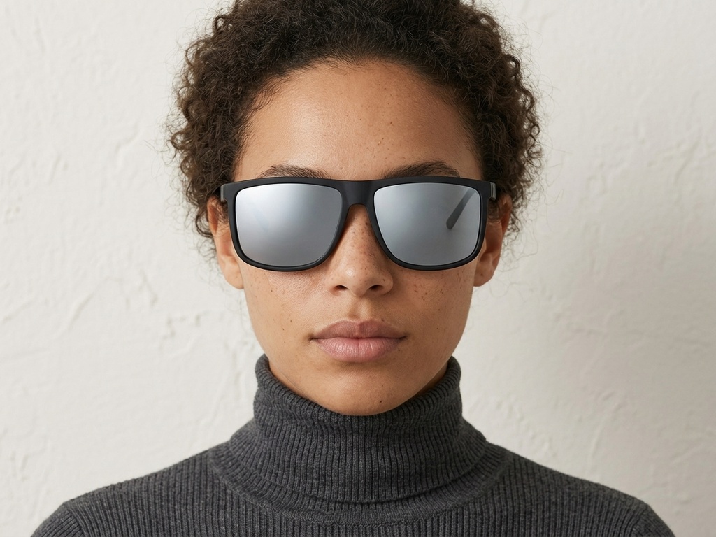BS2607-0640_Black_Rectangular_Plastic_Polarized Photochromic Glasses-tryon_female