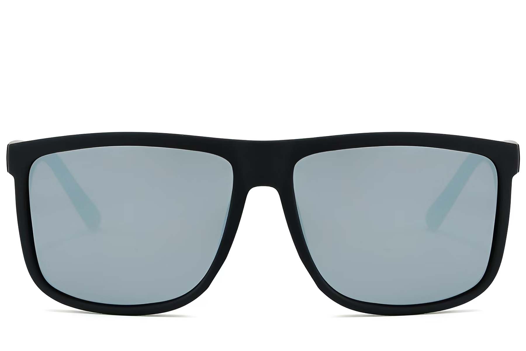 BS2607-0640_Black_Rectangular_Plastic_Polarized Photochromic Glasses_front