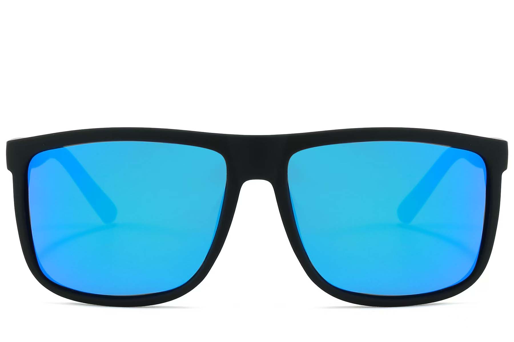 BS2607-0641_Black_Rectangular_Plastic_Polarized Photochromic Glasses_front