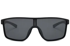 BS2607-0647_Black_Aviator_Plastic_Polarized Photochromic Glasses_front