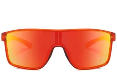 BS2607-0652_Red_Aviator_Plastic_Polarized Photochromic Glasses_front