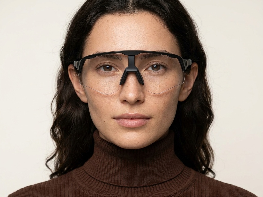 BS2607-0658_Black_Aviator_Plastic_Photochromic Glasses-tryon_female