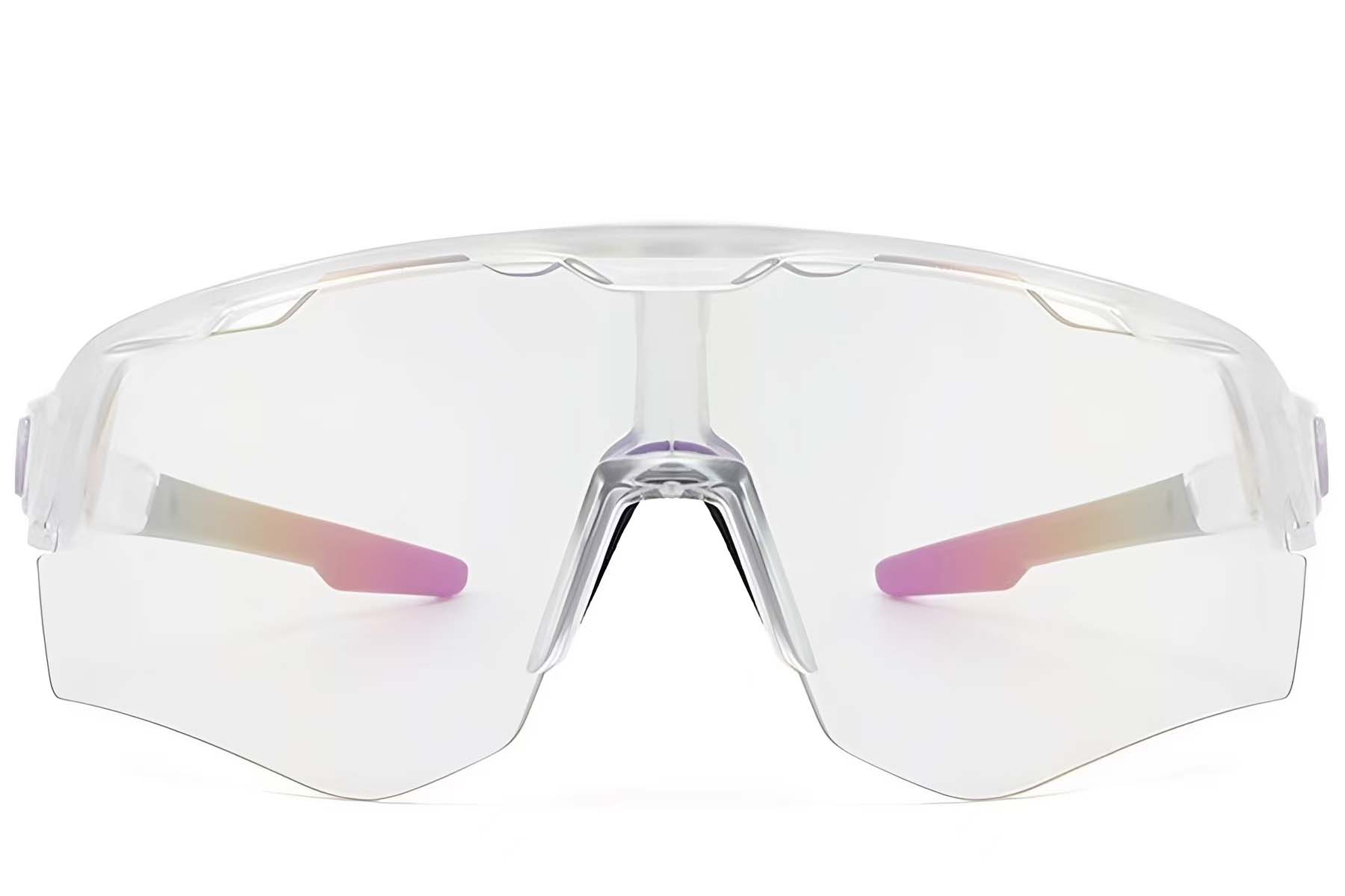 BS2607-0661_Transparent_Aviator_Plastic_Photochromic Glasses_front