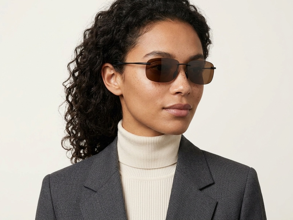 BS2607-0669_Black_Invisible_Plastic_Polarized Sunglasses-tryon_female