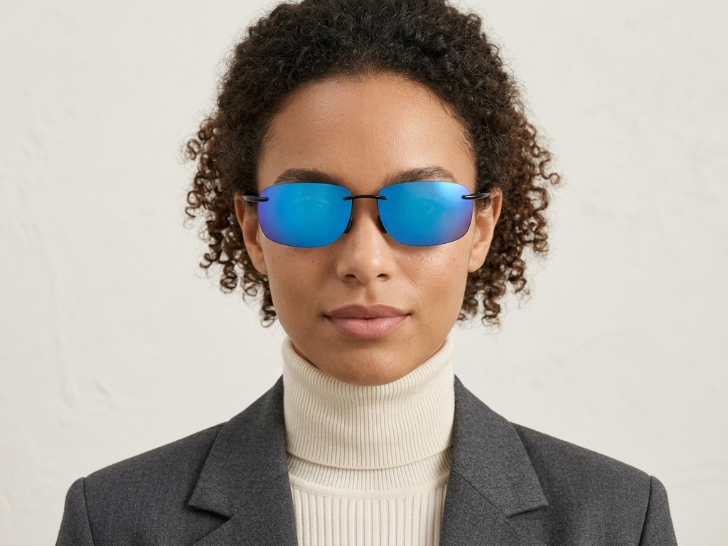 BS2607-0672_Black_Invisible_Plastic_Polarized Sunglasses-tryon_female