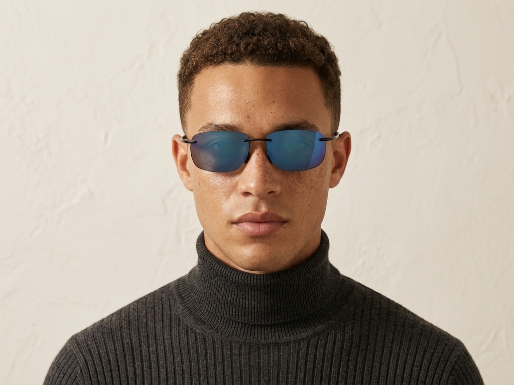 BS2607-0672_Black_Invisible_Plastic_Polarized Sunglasses-tryon_male