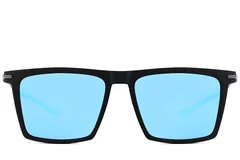 BS2607-0683_Black_Rectangular_TR90_Polarized Sunglasses_front