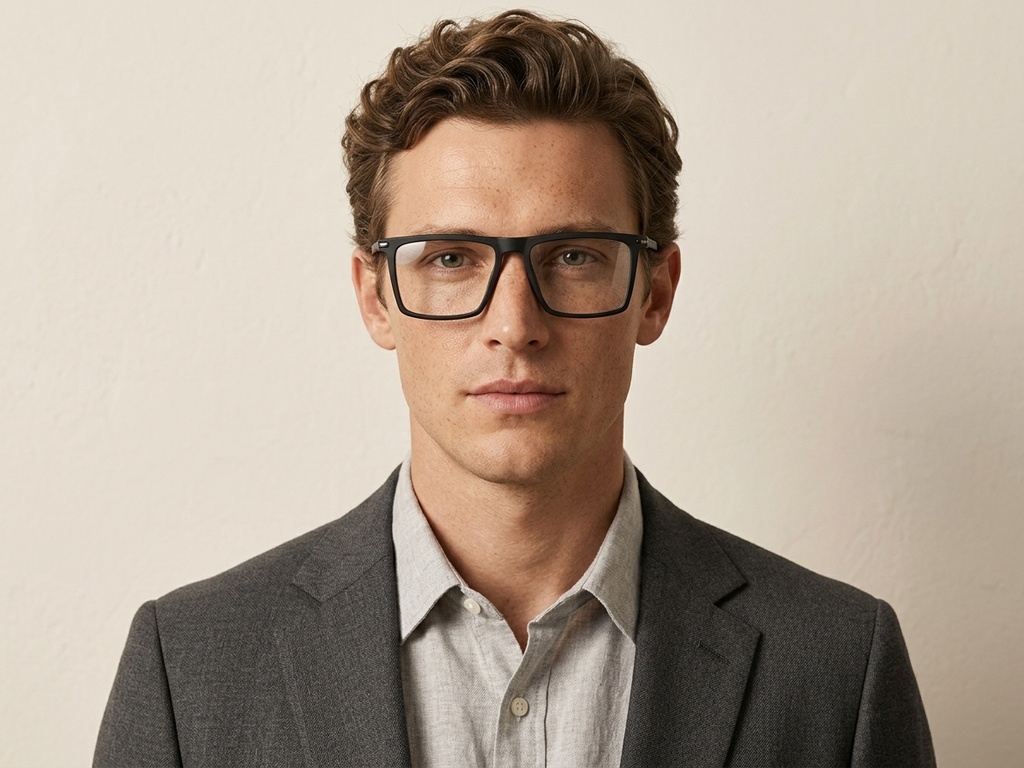 BS2607-0686_Black_Rectangular_TR90_Polarized Photochromic Glasses-tryon_male