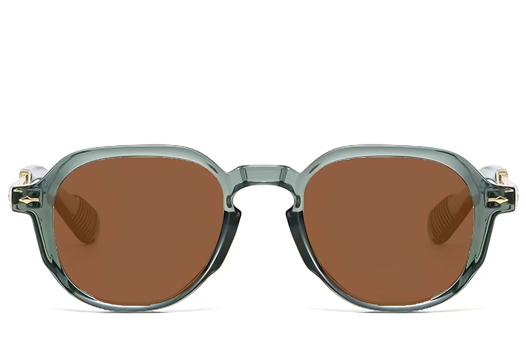 BS2607-0689_Green_Oval_Plastic_Sunglasses_front
